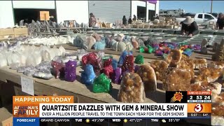 Quartsite dazzles with gem and mineral show in southern Arizona [upl. by Flodnar312]