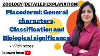 Placodermi Characteristics Classification and Biological significance Notes Bsc 2nd year [upl. by Salot]