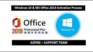 WIN 10  MS OFFICE 19 ACTIVATION PROCESS [upl. by Nancy514]