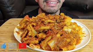 RIGATONI PASTA WITH MEATY TOMATO SAUCE MUKBANG EATING SHOW [upl. by Ettenahc]