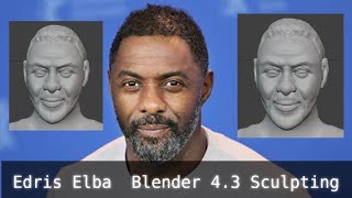 Idris Elba Blender Sculpting Likeness [upl. by Huskey]