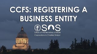 CCFS Registering a Business Entity [upl. by Refinnaej]