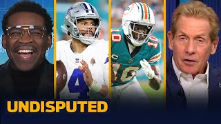 Cowboys fall to Dolphins 2220 on walkoff FG drop to 35 on the road  NFL  UNDISPUTED [upl. by Nairolf99]