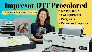 Impresora DTF Procolored Desempaque Configuración y Primeros Personalizados en Camisetas Oscuras [upl. by Marguerie]