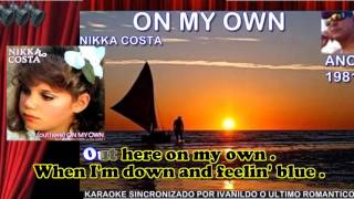 On my own  Nikka Costa  karaoke [upl. by Ginnifer]