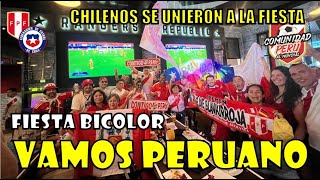 LA PREVIA DE LOS HINCHAS CELEBRANDO DELANTE DE LOS CHILENOS EN TEXAS comunidadperualmundial8335 [upl. by Faubion]