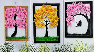 Best paper craft for home decor  Unique Tree wall hanging  Paper flower wall decor  Room decor [upl. by Schott]