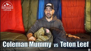 0 Degree Sleeping Bag reviews two under 100 Coleman Mummy amp Teton Leef [upl. by Elliott]