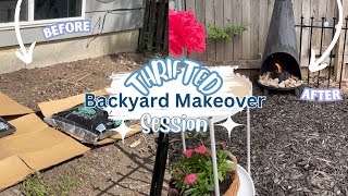 Thrift with me Cozy patio makeover  budget friendly small outdoor thrift haul [upl. by Banebrudge728]