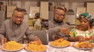 GOT MY HUSBAND PRANKED COCONUT JOLLOF AFRICAN FOOD MUKBANG ASMR [upl. by Grevera]