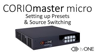 Setting up presets and source switching with CORIOmaster micro [upl. by Manchester]