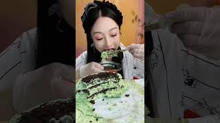 Korean Mukbang Eating Cake Challenge shorts [upl. by Larsen]