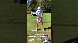 Easy swing tip for more width amp strucured top of swing golf golfswing golflesson [upl. by Nitaj880]