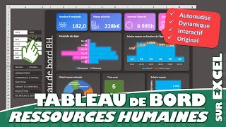 Cours complet « Créer un tableau de bord des ressources humaines » sur Excel [upl. by Barbarese]