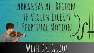 Perpetual Motion  Violin  Arkansas All Region JH South Set 2 2024 [upl. by Trovillion]