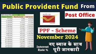 Post Office Public Provident Fund Scheme 2024 PPF Scheme interest rate Maturity Amount [upl. by Derrick]