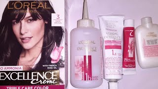 Loreal Paris excellence cream triple care hair colour reviewhair colour LOreal Paris hair colour [upl. by Davon589]