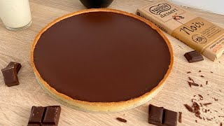 RECETTE FACILE DE LA TARTE AU CHOCOLAT 🍫 [upl. by Brownson]