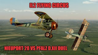 Il2 Flying Circus  Nieuport 28 vs Pfalz DXII Duel [upl. by Volpe861]