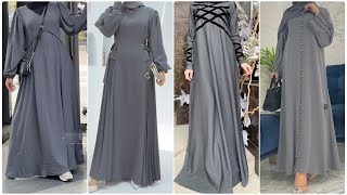 Latest Grey Abaya Collection 2024 ModernSimple Abaya Beautiful Abaya Stylish Burqa Burqa Design [upl. by Nnaaras309]