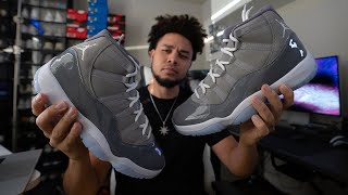 Air Jordan 11 Cool Grey 2021 Review amp On Feet [upl. by Enamrej]