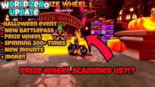 World Zero Spinning 200 Times  Halloween Update  I GOT SCAMMED [upl. by Ulda]