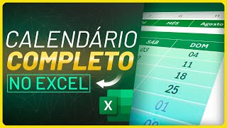 CALENDÁRIO COMPLETO NO EXCEL  APRENDA FUNÇÕES PODEROSAS 🗓️ [upl. by Krista117]