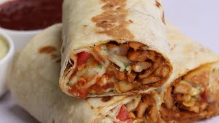 Spicy Chicken WrapTortilla Wrap Recipe By Recipes Of The World [upl. by Tocs37]