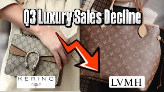 Worse than Expected Sales Drop in Q3 2024  Gucci in trouble⁉️ LVMH the worst ‼️ Hermes❔ [upl. by Attehcram]