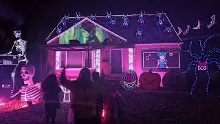 Bostwick Family Lightshow Halloween edition 20241 [upl. by Malarkey]