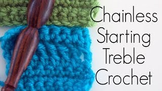 How to Crochet Chainless Starting Treble Crochet [upl. by Nyliuqcaj673]