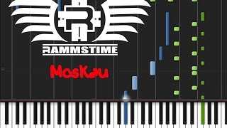 Rammstein  Moskau Piano Cover Tutorial ♫ [upl. by Jamill]