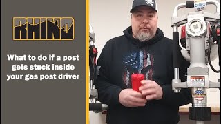 Rhino Gas Post Driver  How to Remove a Post Stuck in the Driver [upl. by Yecac69]