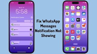 How to Fix WhatsApp Incoming Messages Notification Not Showing in iPhone [upl. by Natsuj]