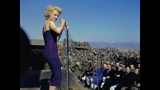 Rare Footage Of Marilyn Monroe Entertaining The Troops On Stage In Korea 1954 [upl. by Aihsi720]