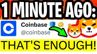 SHIBA INU COINBASE RESTRICTS BUYING SHIBA INU DELISTING NEXT  SHIBA INU COIN NEWS TODAY [upl. by Malliw]