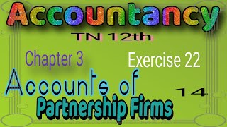 TN 12th accounts chapter 3  Exercise 22  Profit and loss appropriation account [upl. by Culosio672]