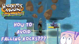 How to Avoid Falling Rocks Harvest Moon Home Sweet Home  Mining Tips and Tricks [upl. by Yenittirb16]