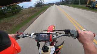 HONDA CR250 TOP SPEED RUN [upl. by Thomasa]