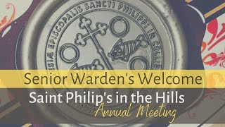 2023 Annual Meeting Senior Wardens Welcome [upl. by Nnyl]