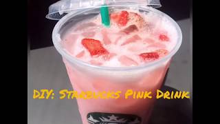 DIY STARBUCKS PINK DRINK [upl. by Cuda]