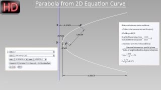 Parabola from 2D Equation Curve Video Tutorial Autodesk Inventor [upl. by Hanzelin]