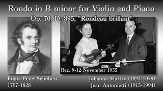 Schubert Rondeau brillant Martzy amp Antonietti 1955 シューベルト 華麗なるロンド マルツィ＆アントニエッティ [upl. by Hamlen]