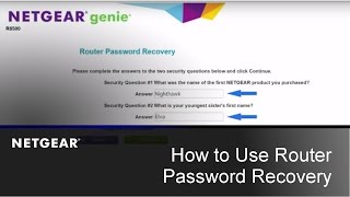 How to use the Router Password Recovery feature  NETGEAR [upl. by Sakmar]