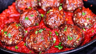 Juicy Baked Meatball Recipe  How to Make Meatballs in the Oven [upl. by Jobie]