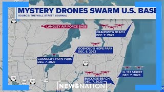 Mystery drones fly over US base  NewsNation Now [upl. by Rosemary]