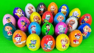 Looking For Paw Patrol Eggs With Slime Coloring Ryder Chase MarshallSatisfying ASMR Video [upl. by Willner]