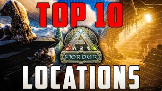 Top 10 BEST BASE Locations For FJORDUR  Ark Survival Evolved [upl. by Wolgast]