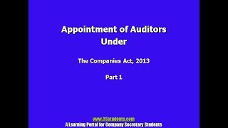 Appointment of Auditors [upl. by Gudrun]