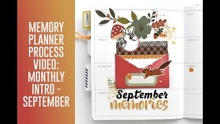 Memory Planner Process Video  September Intro with a Pull out for Monthly Summary [upl. by Strang]